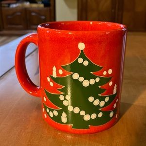 WAECHTERSBACH Red Christmas Tree 3.75" Mug Cup 12 oz W. GERMANY